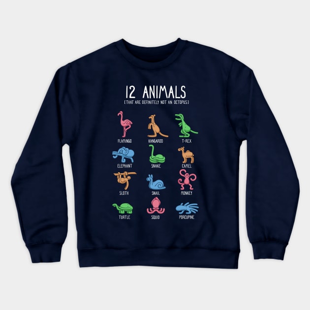 12 Animals (That are Definitely Not an Octopus) Crewneck Sweatshirt by Gabe Pyle